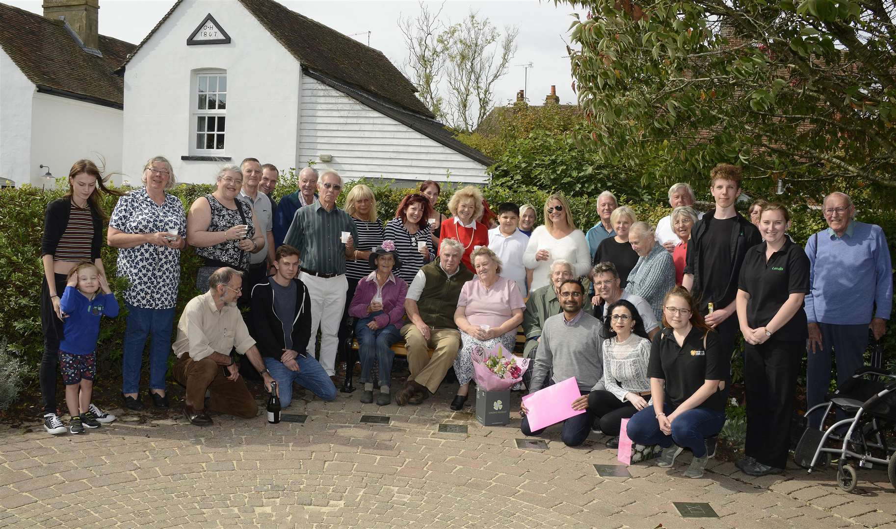 Villagers and colleagues gathered in Charing to wish Rosemary Allen well