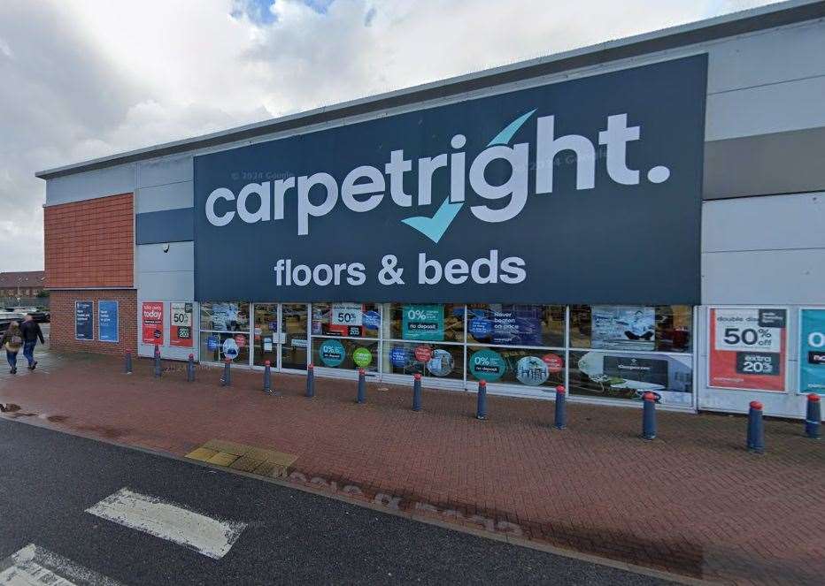 Carpetright at Sittingbourne Retail Park is one of those set to close. Picture: Google