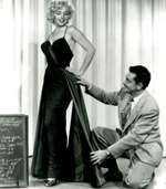 Marilyn Monroe with William Travilla, who designed many of her iconic film dresses