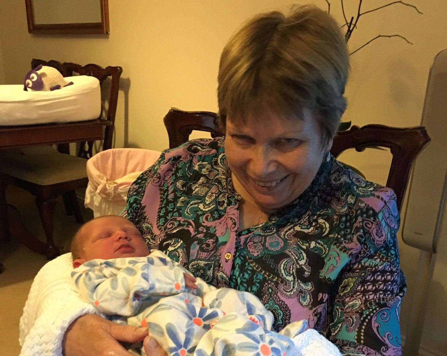 Mrs Foster with her grandson Dominik in 2018