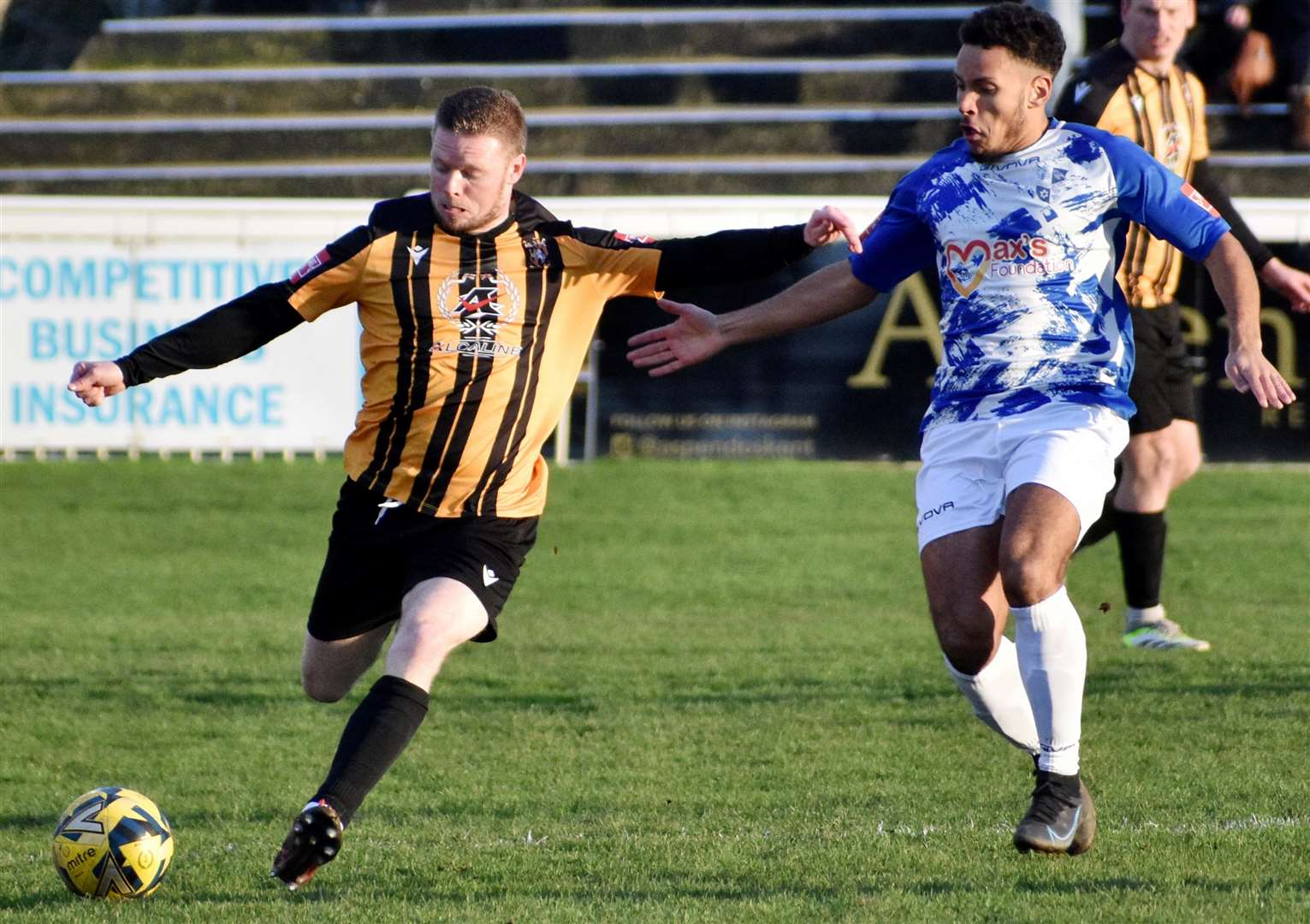 Midfielder Scott Heard – struck in Folkestone’s 2-0 Isthmian Premier victory at Enfield on Saturday. Picture: Randolph File