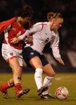 Charlton's Amanda Barr in action