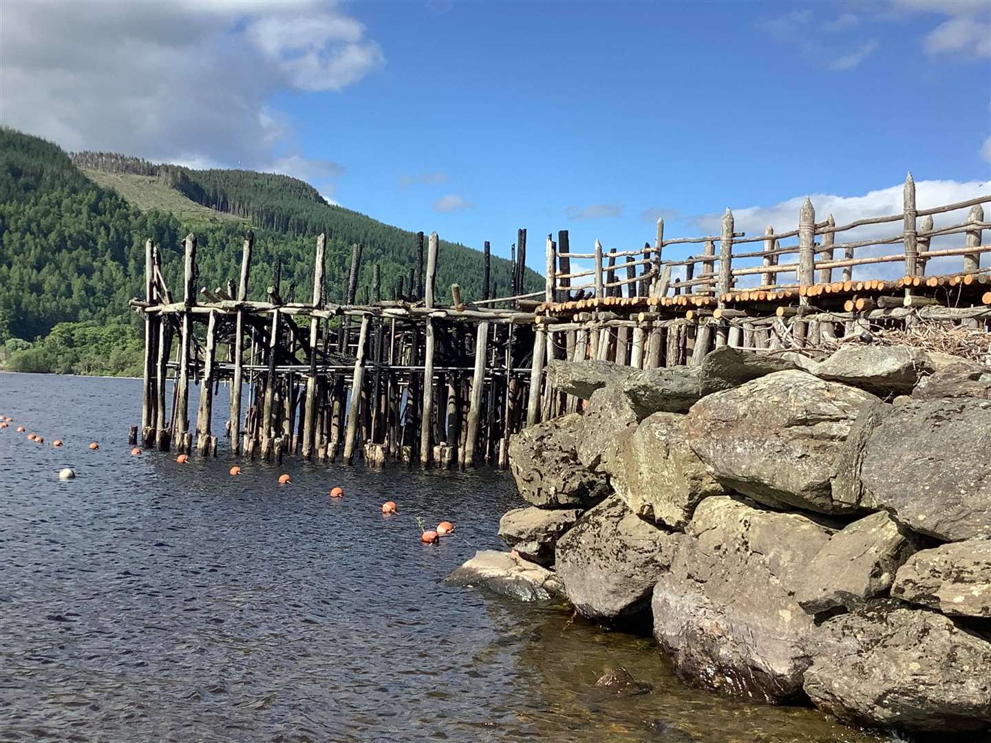 Part of the Scottish Crannog Centre in Perthshire burned down in June (Laura Barrie/PA)