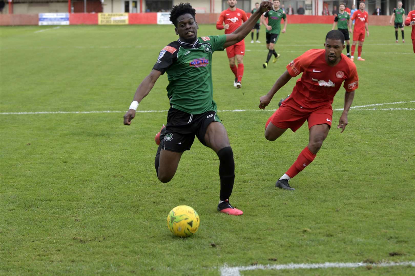 Phoenix Sports on the attack against Hythe. Picture: Barry Goodwin (42535911)