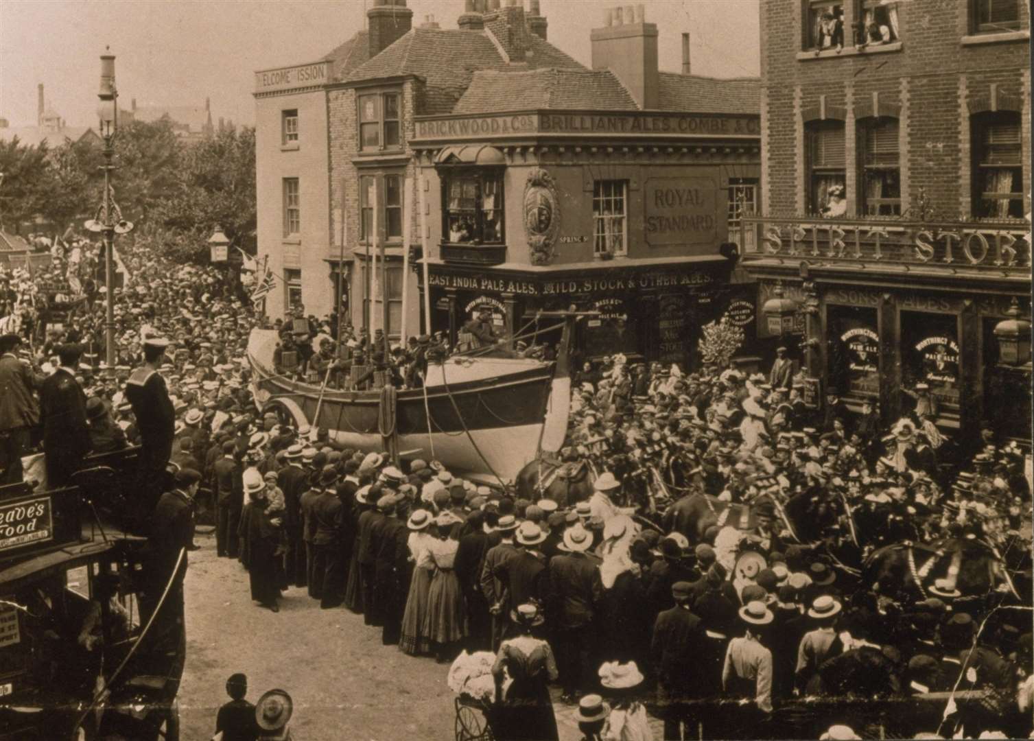 An example of a Lifeboat Saturday parade fundraiser - this one at Southsea where crowds lined the streets in 1902. Image: RNLI.