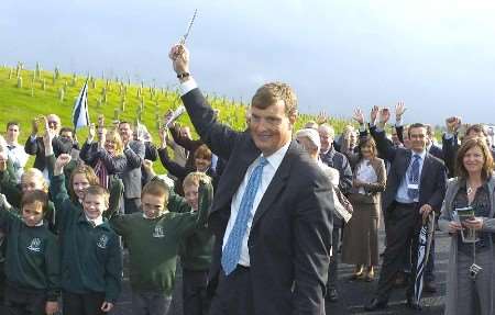 County council leader Paul Carter officially declares the bypass open. Picture: GRANT FALVEY