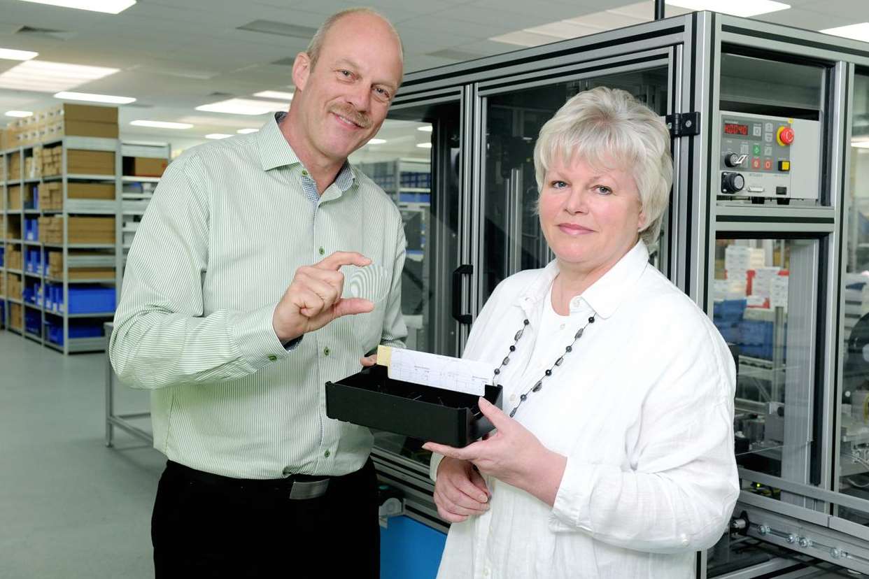 Eye wear maker Rodenstock's general manager Niels Jensen and marketing manager Debbie Bathgate