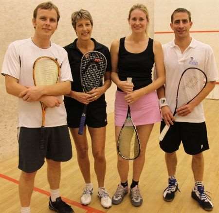Peter Nicol, Vanessa Winzer, Laura Woods, Tim Garner at Rodmersham Squash Club