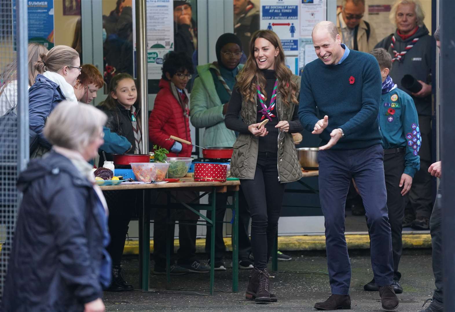 The Duke and Duchess of Cambridge leave after a visit to celebrate the Scouts PromiseToThePlanet campaign at Alexandra Park Sports Hub, Dennistoun, Glasgow (Owen Humphreys/PA)