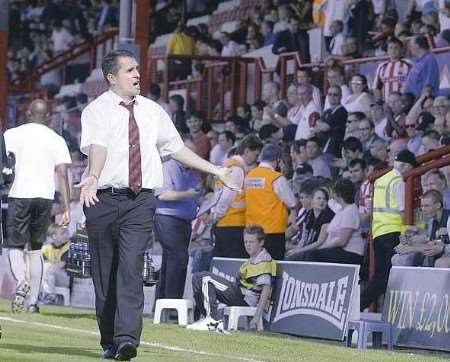 Brentford boss Martin Allen still has his eye on promotion. Picture courtesy HOUSLOW CHRONICLE