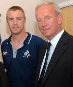 David Fulton (left) and Derek Underwood at the unveiling of the new honours board. Picture: BARRY DUFFIELD