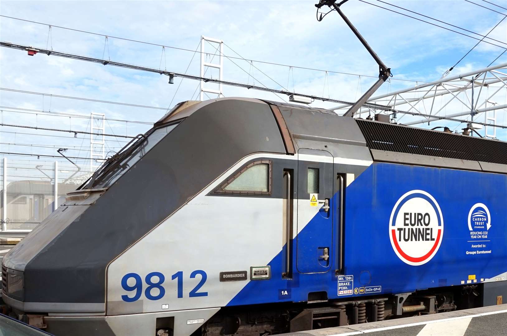 The Eurotunnel terminal in Coquelles, France