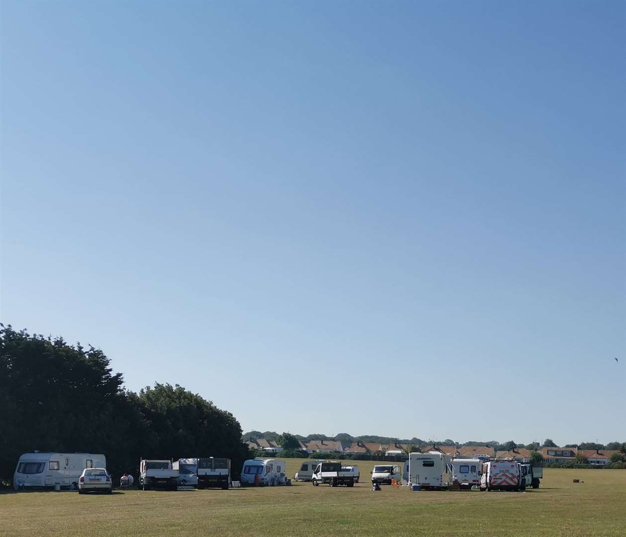Travellers have set up camp in Palm Bay, Cliftonville