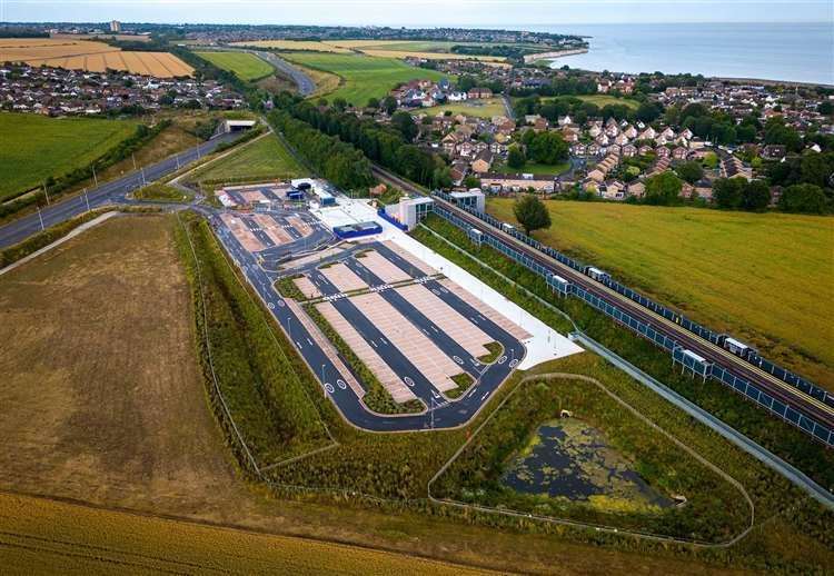 An aerial view of Thanet Parkway and its 293 space car park. Picture: on_my_drone