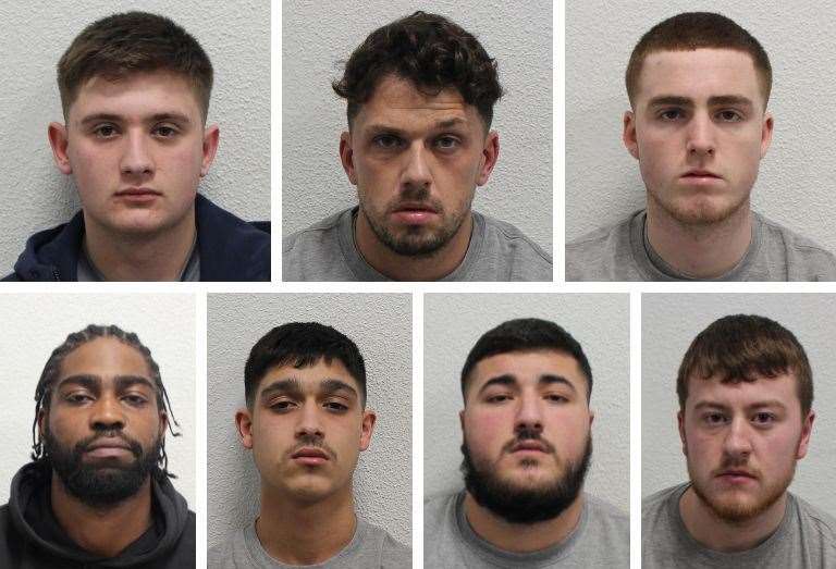 (Top) Charlie Brabon, Bradlee Reeve and Anthony Wallder. (Bottom) Kai Osibodu, Jalees Selby-Gangera, Enriko Spahiu and Connor Brooks. Picture: Metropolitan Police