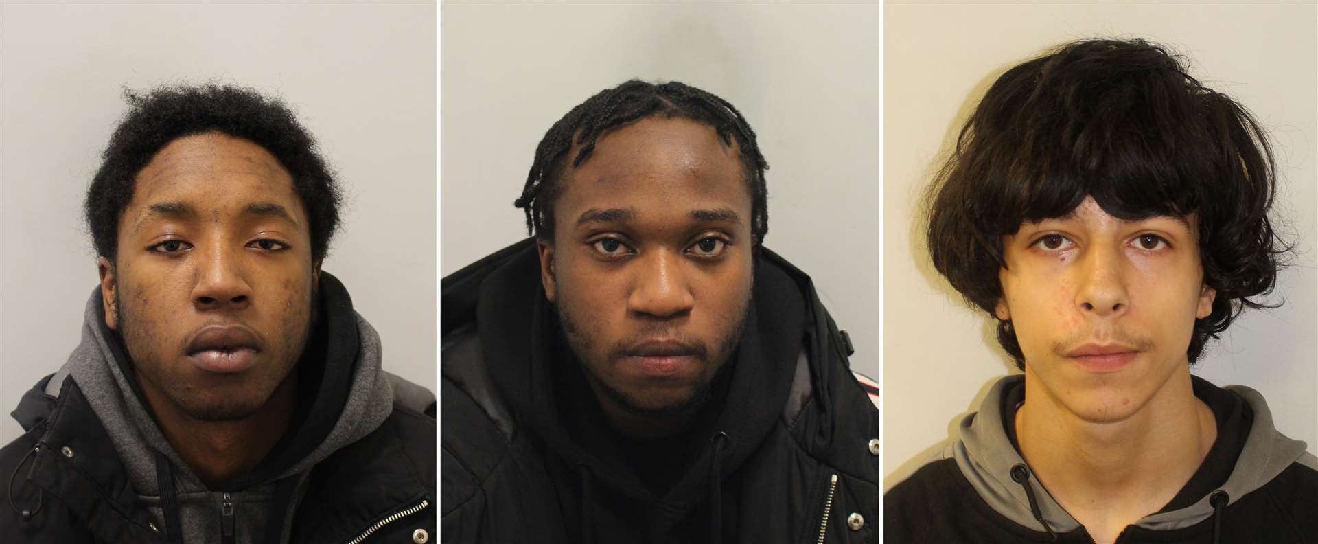 Rashid Gedel, Shiroh Ambersley and Harvey Canavan (Metropolitan Police/PA)