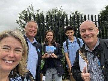 Anna Firth, left, campaigning in Canterbury (14441866)