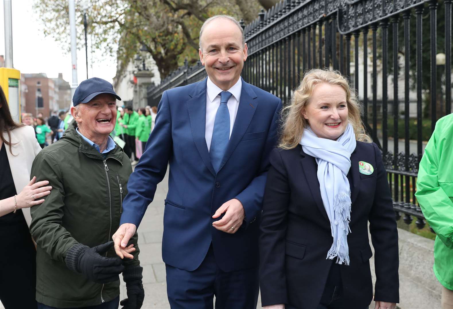 Micheal Martin outside Leinster House on Friday (Gareth Chaney/PA)