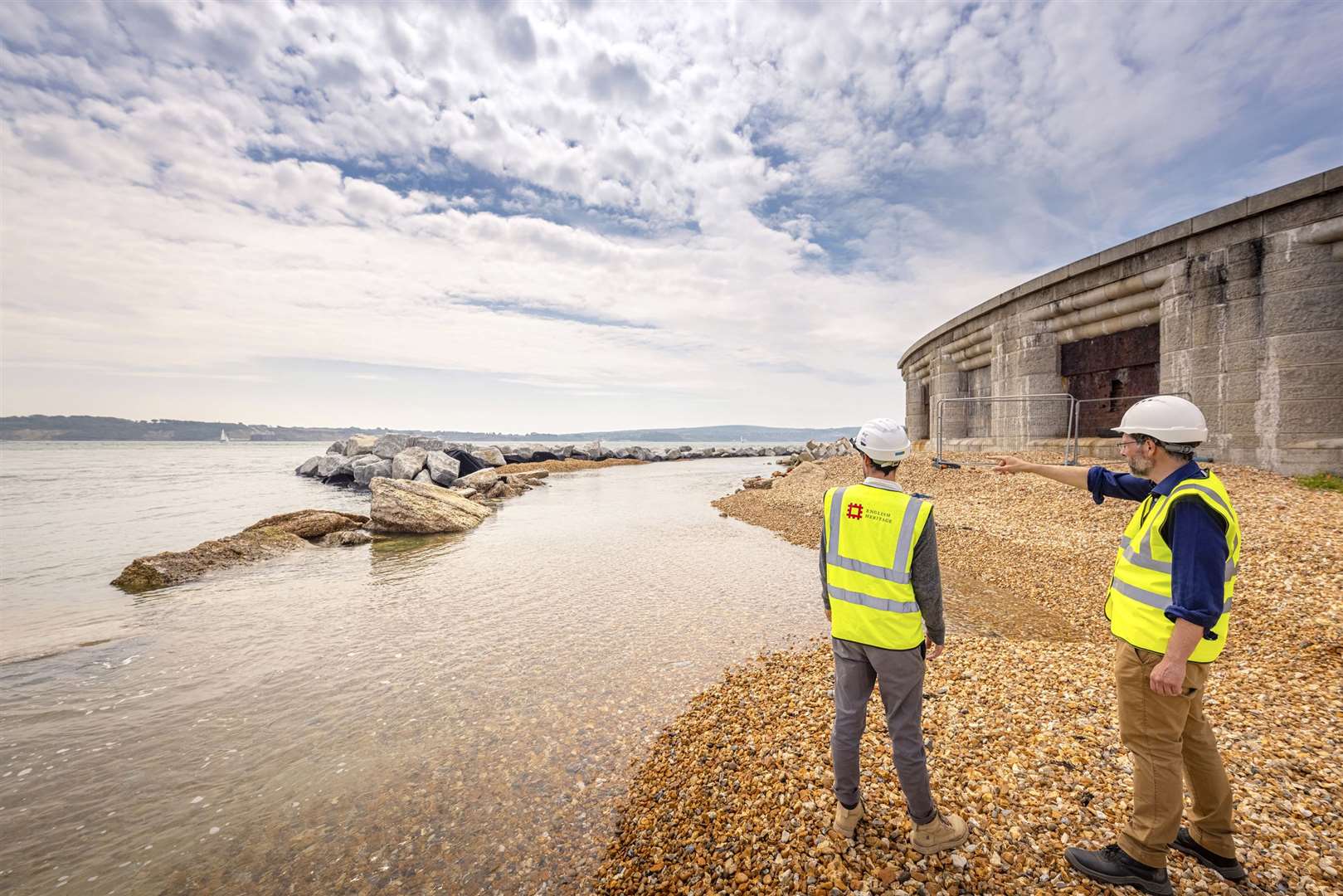 A section of Hurst Castle collapsed in early 2021 (English Heritage/PA)