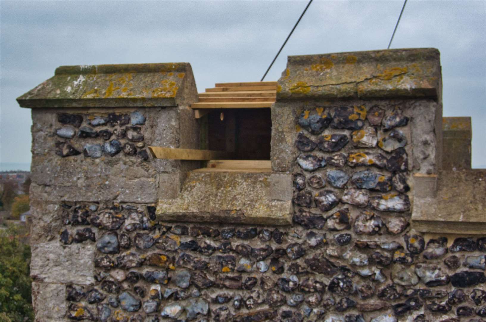 The nesting box for falcons on top of St Laurence Church in Thanet. Picture: Keith Ross