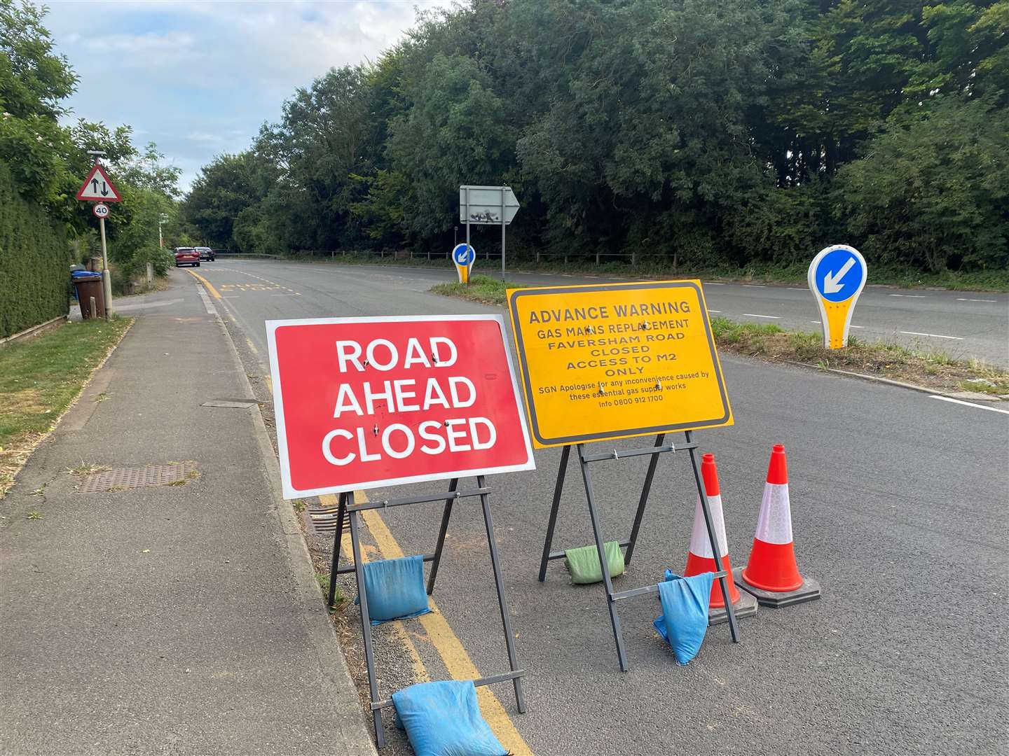 The A251 closure in Faversham