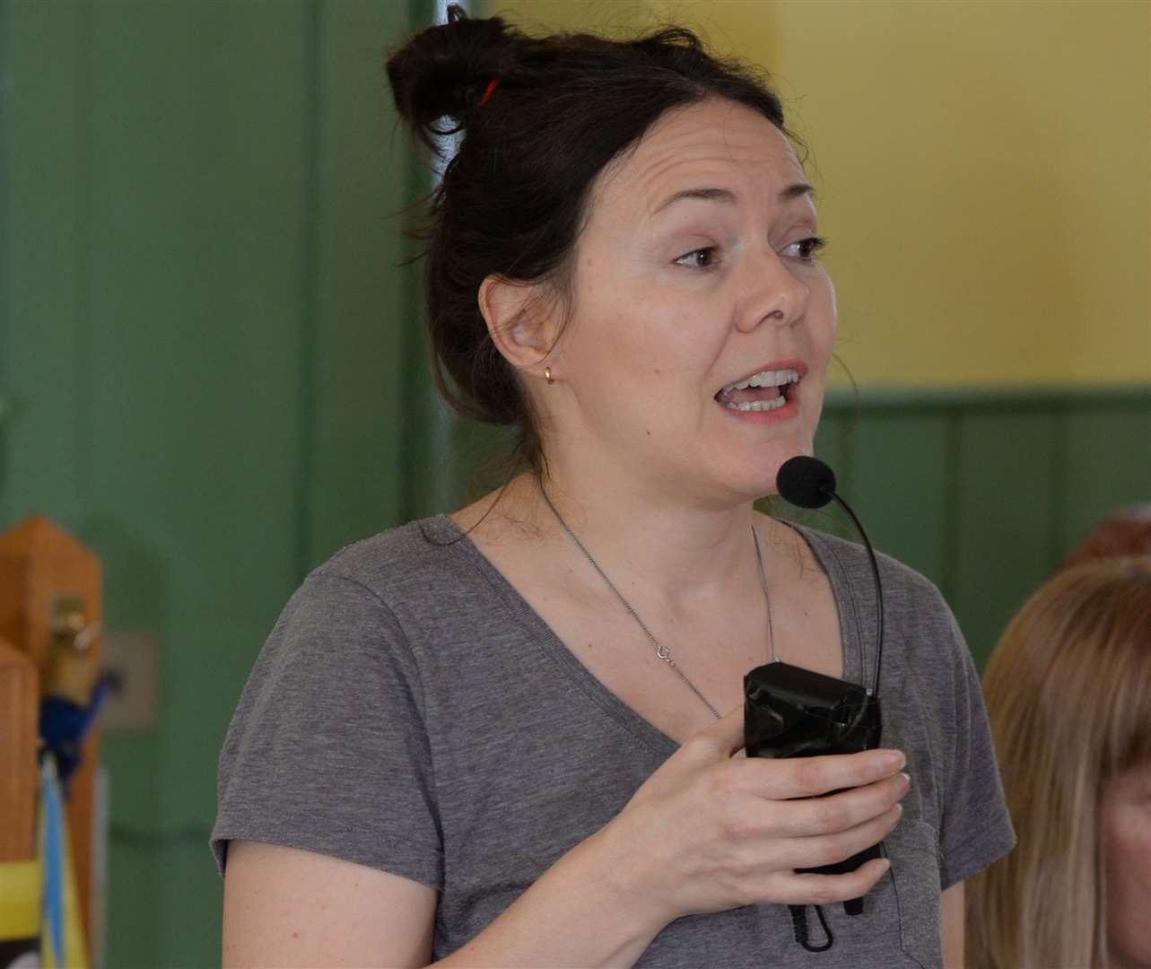 Carly Jeffrey speaking at the Save Our NHS in Kent meeting last month