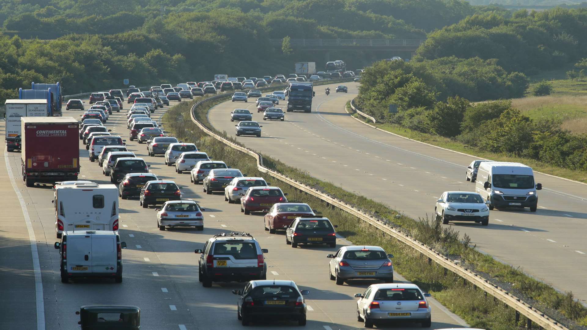 The London bound M20 between junctions 8 and 9. (File picture by Martin Apps).