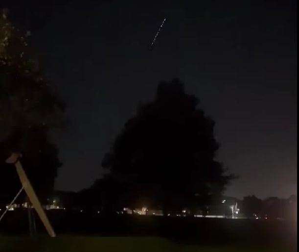 Lauren Bailey captured the Starlink satellites on camera from Radnor Park in Folkestone