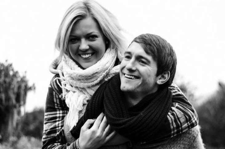 Luke Williams, with fiance Linda Birzniece