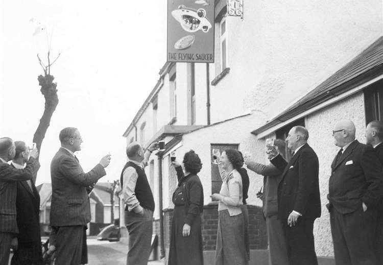 The opening of The Flying Saucer in 1951. Credit : Images of Medway