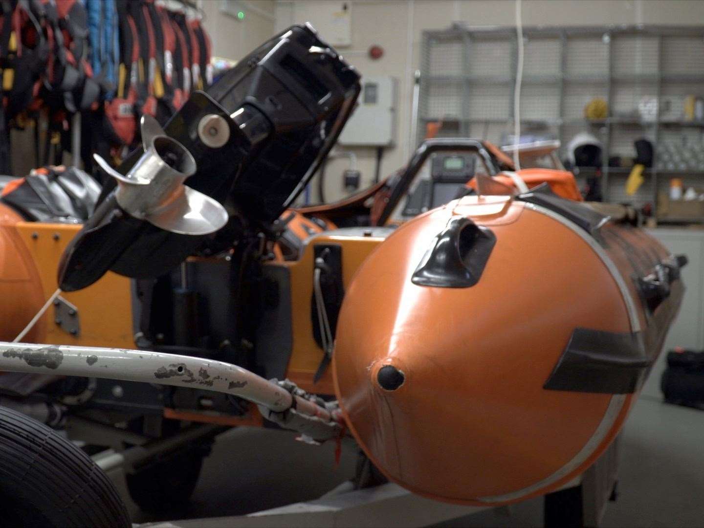 The D-class lifeboat at the Sheerness Lifeboat Station