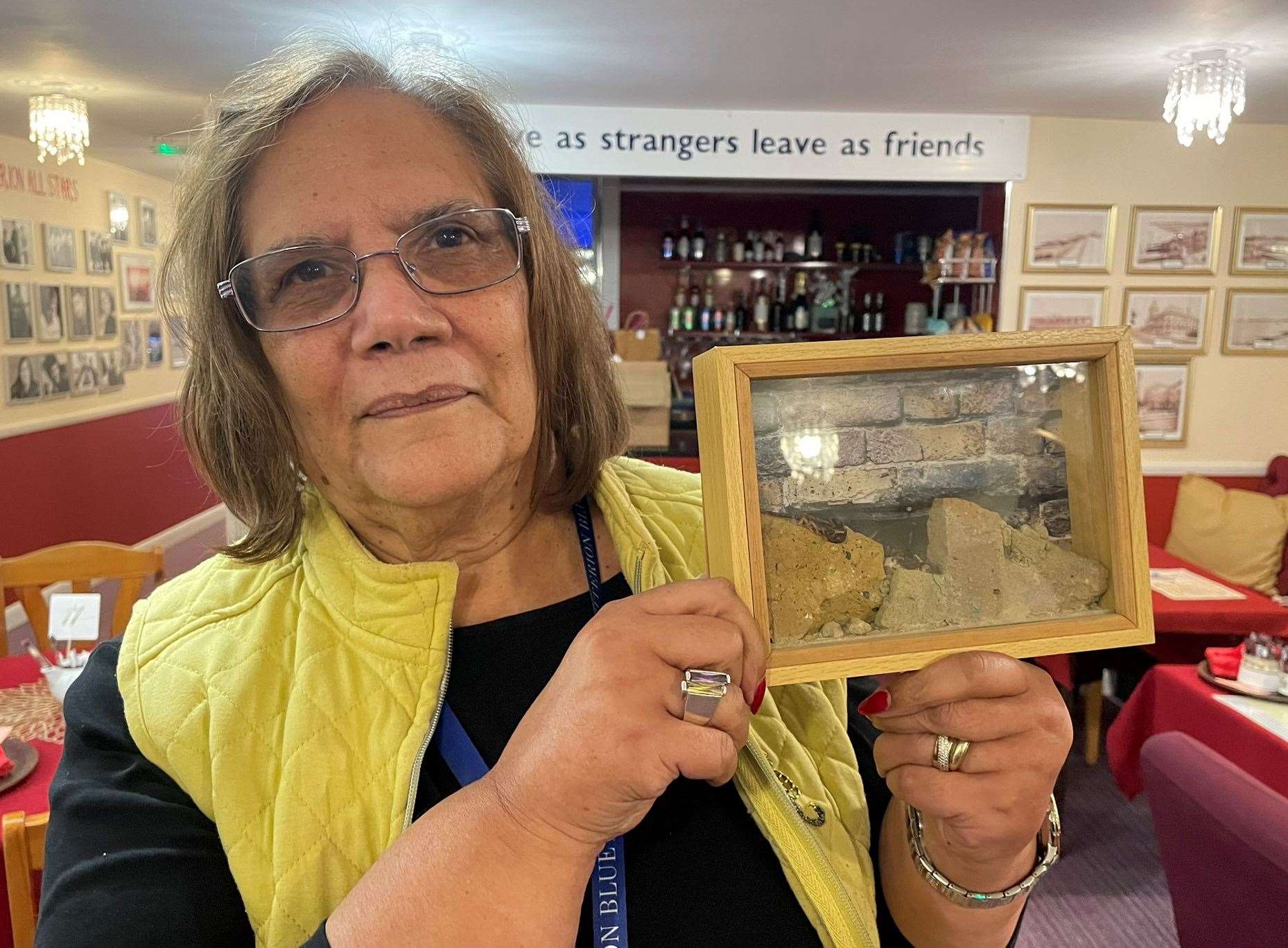 Blue Town Heritage Centre boss Jenny Hurkett with a diorama of scorpions in the walls of Sheerness Dockyard. Picture: Joe Crossley