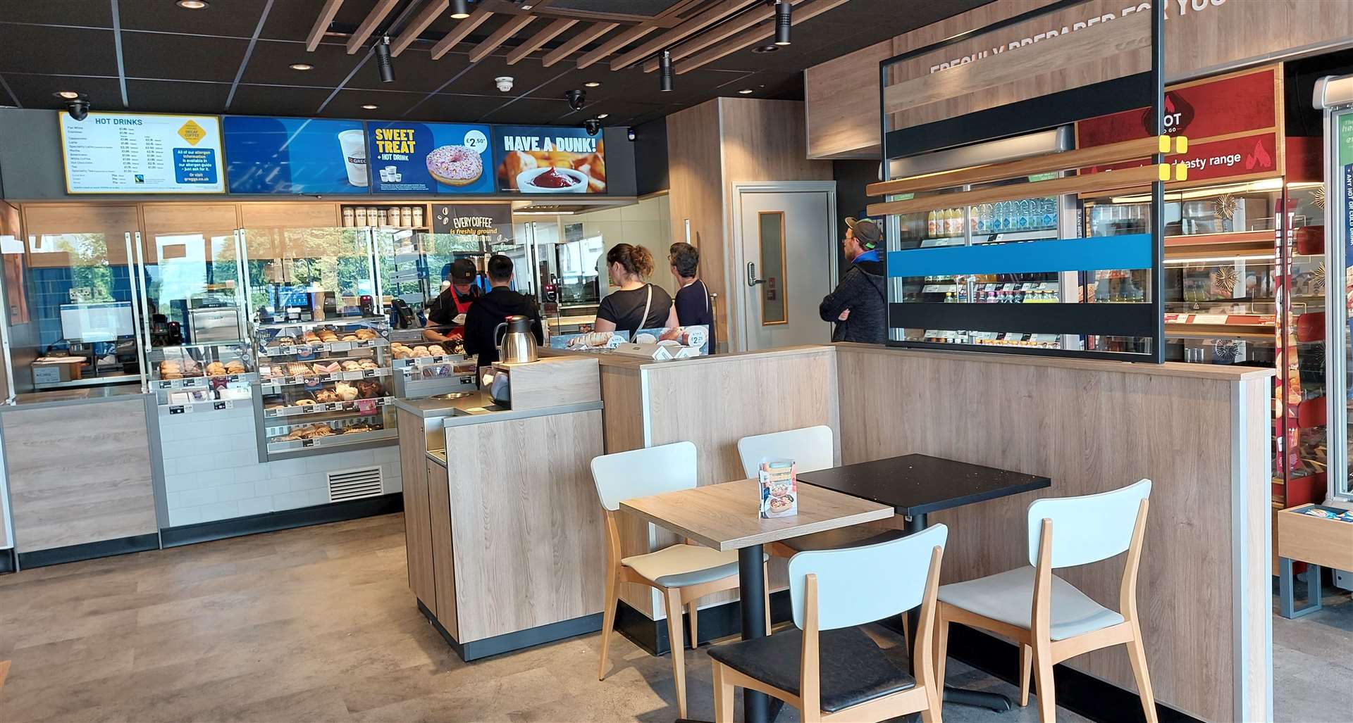 Greggs staff welcomed customers to their new bakery on Saturday