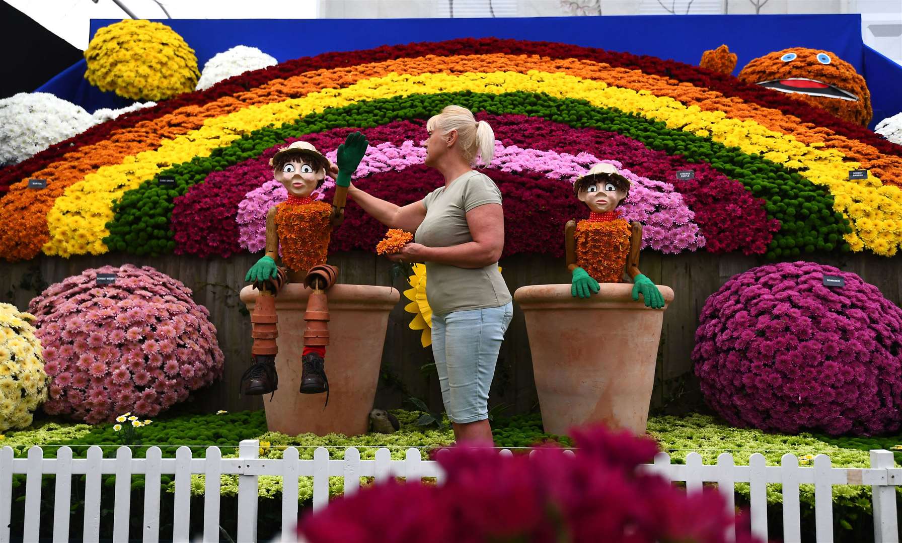 Finishing touches being applied to the Childhood Of Memories display in 2019 (PA)