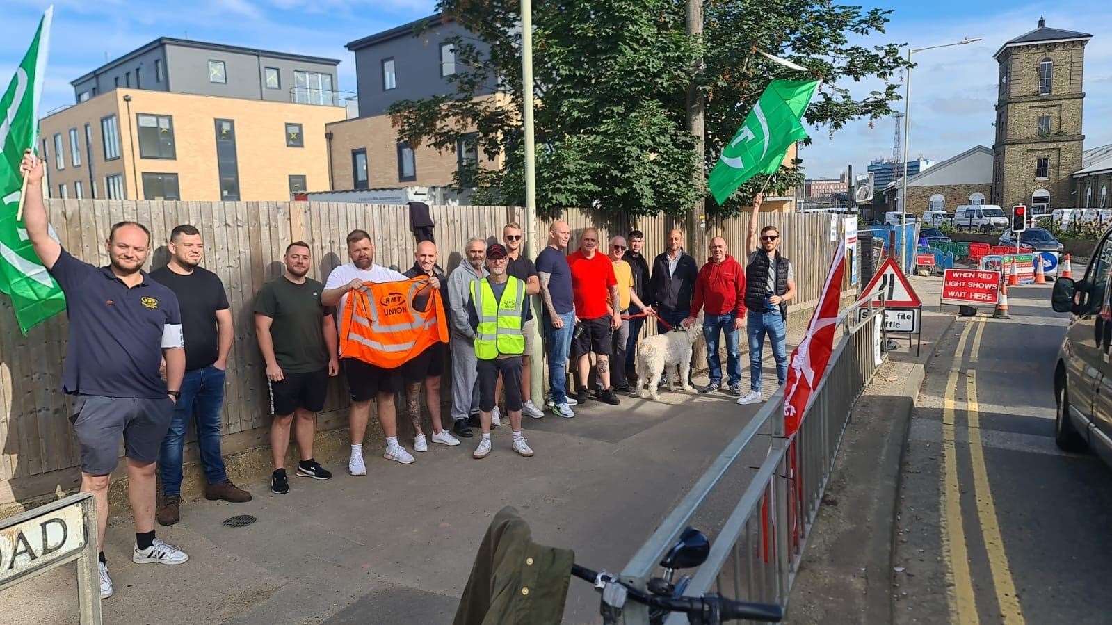 RMT members were protesting at Newtown Road earlier today. They are due to return later this afternoon.