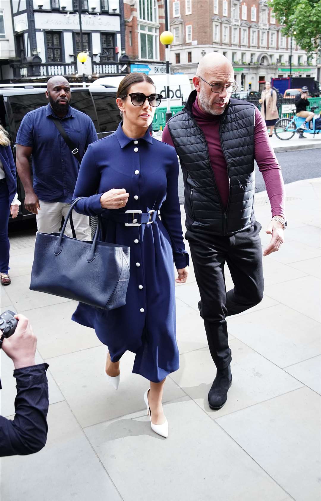 Rebekah Vardy arrives at the Royal Courts Of Justice, London (Ian West/PA)