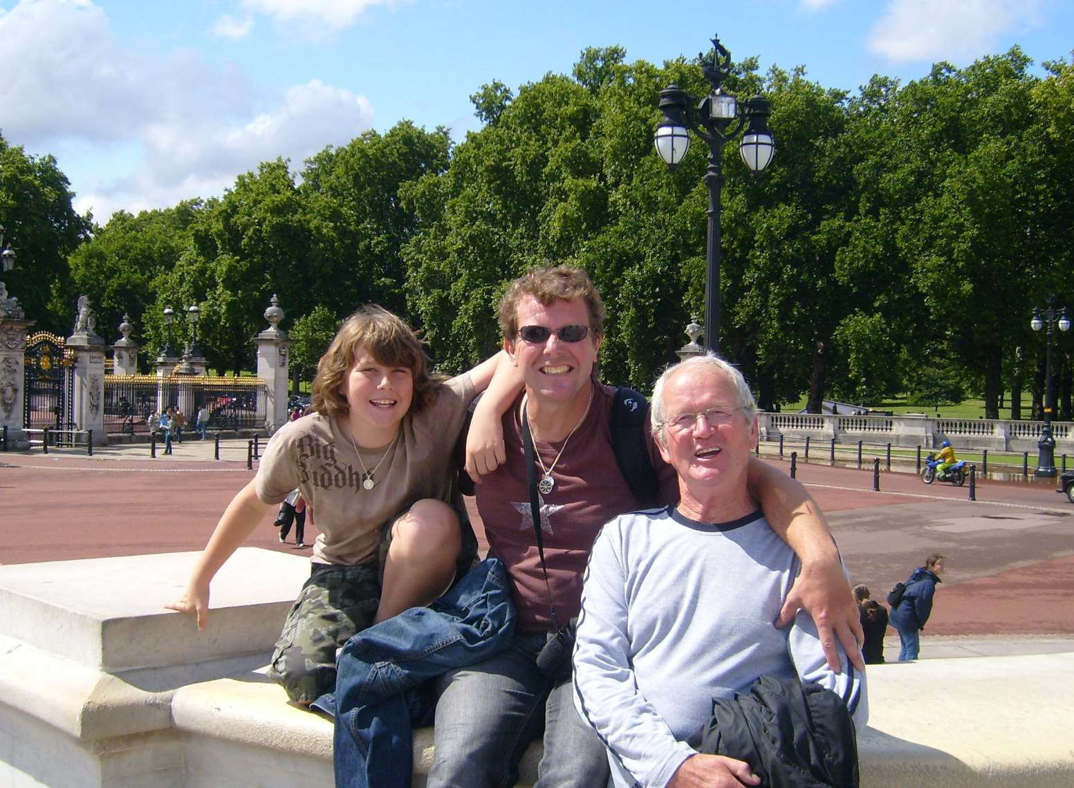 Arthur Butler with his great nephew Liam and nephew Adam