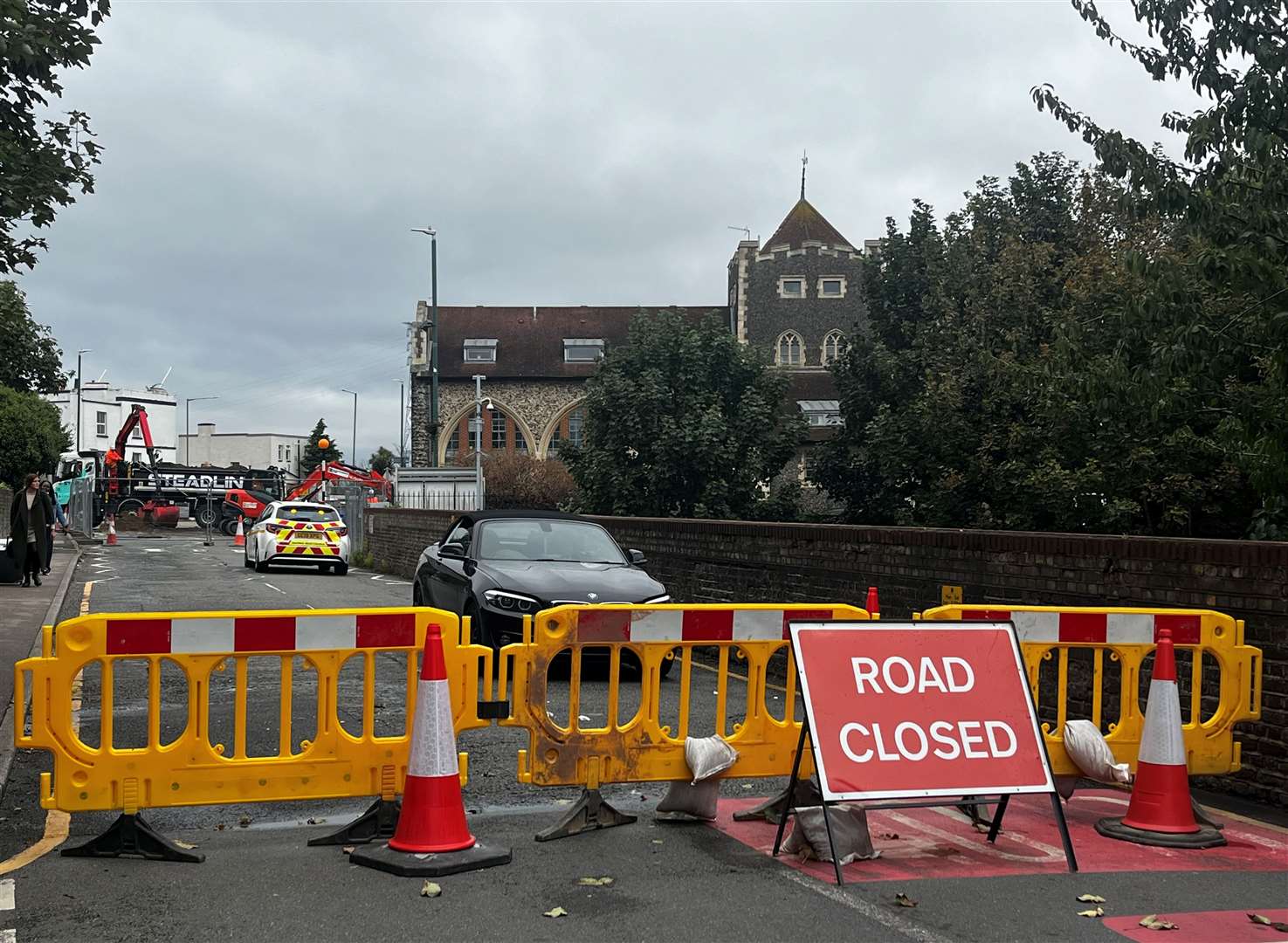 The junction has been closed from Alma Road off Swanscombe High Street to Craylands Lane off London Road