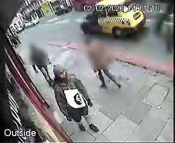 Sudesh Amman walking along Streatham High Road (Metropolitan Police/PA)