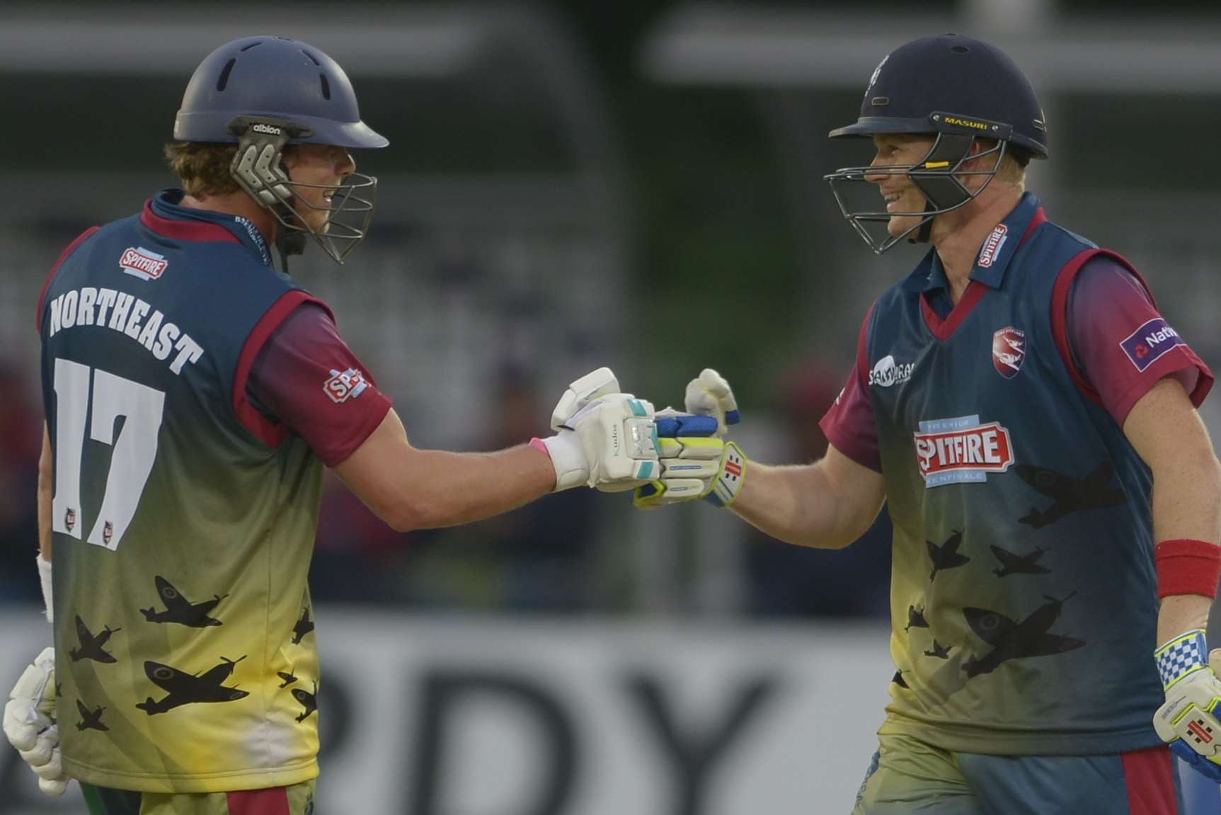 Kent captain Sam Northeast and Sam Billings Picture: Barry Goodwin