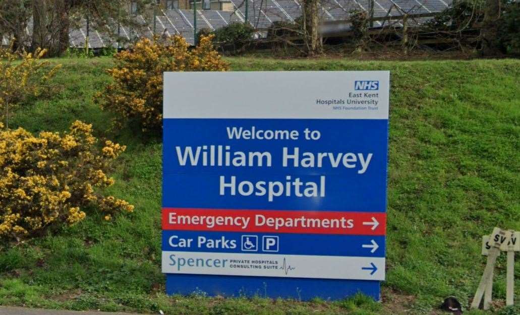 Emily and Carl have moved to within metres of the William Harvey Hospital in Willesborough, Ashford. Picture: Google