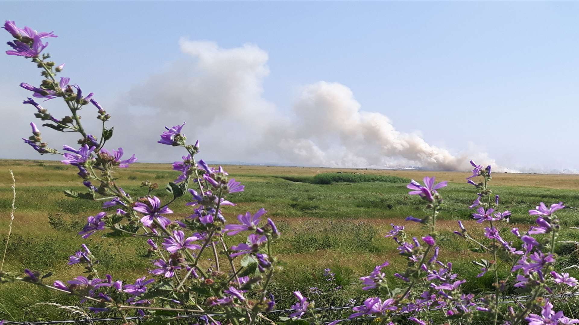 Smoke can be seen from miles away