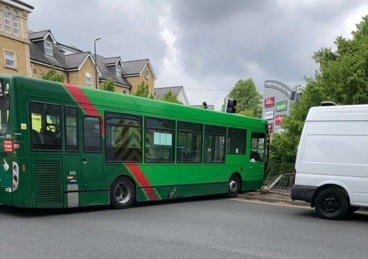 Officers were called at midday to an accident involving a bus on the A20 London Road