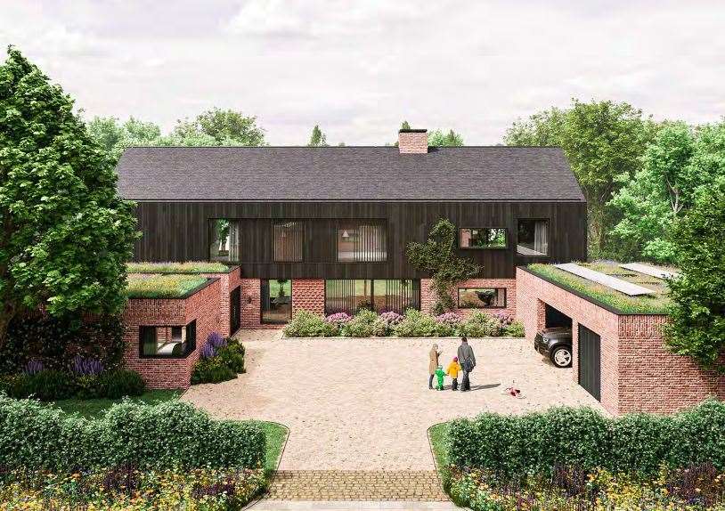 How one of the new homes proposed for the High Halden site could look. Picture: Hollaway