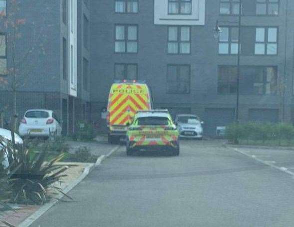 Police cordoned off Edgewater on St Mary's Island, Chatham. Picture: Amanda Watson