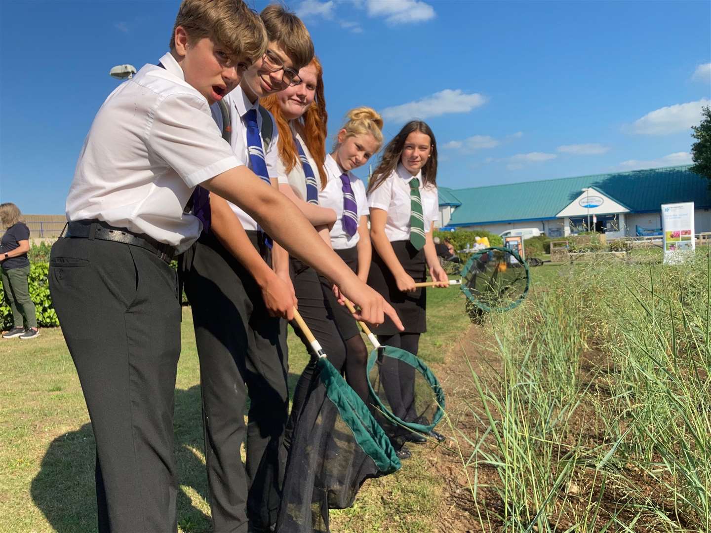 Pupils from the Oasis Academy went on a bee hunt at Beachfields, Sheerness, as part of the Great Big Green Week