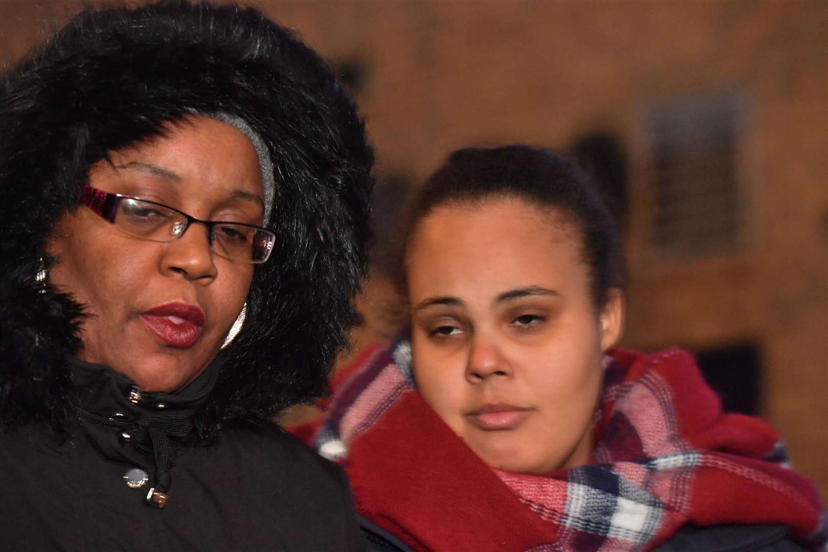 Jaden’s mother, Jada Bailey, and sister (John Stillwell/PA)