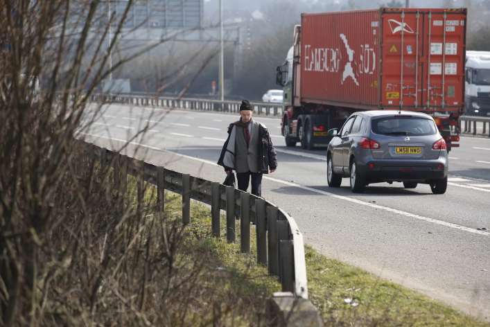 The man in his 60s was spotted walking home