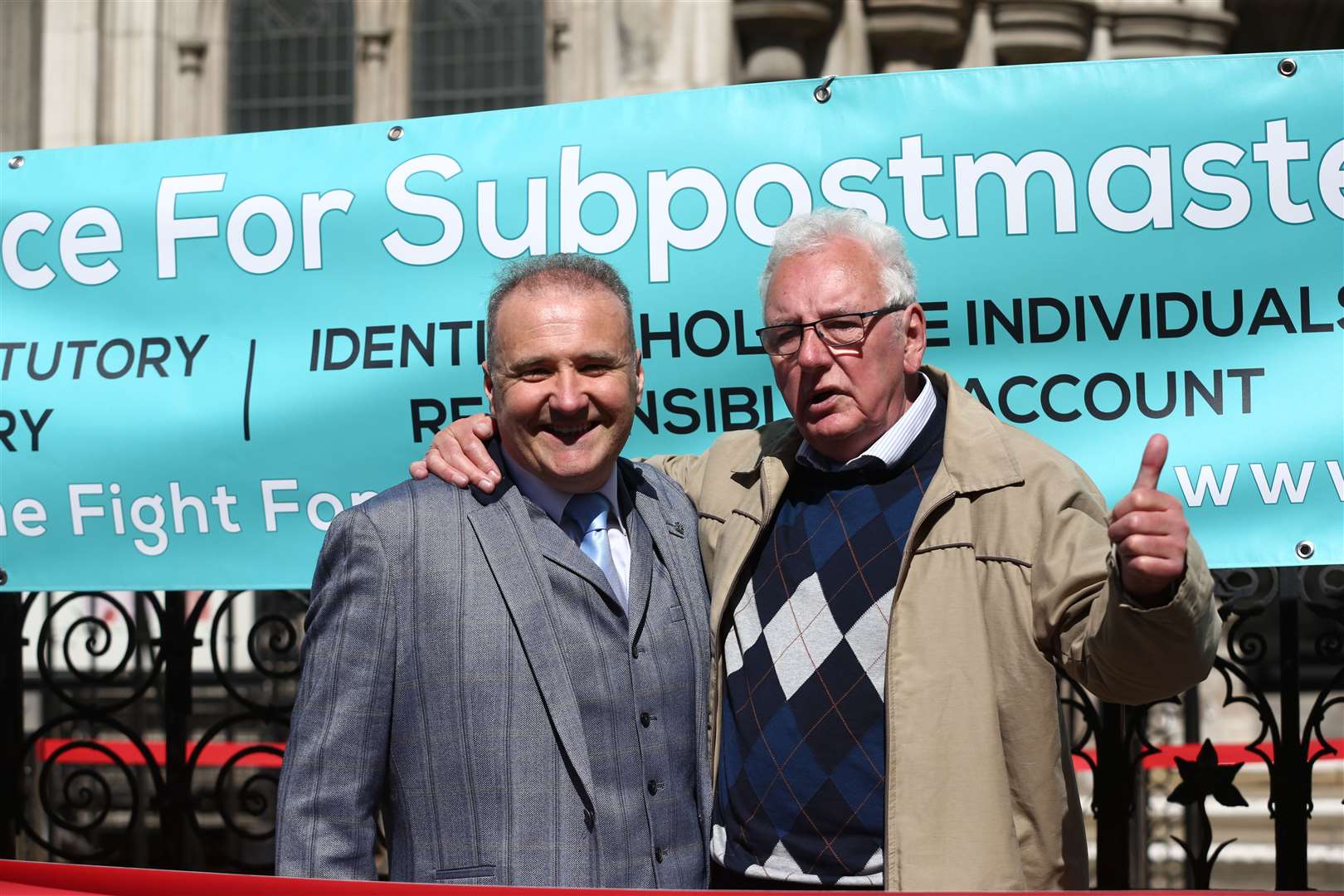 Former post office worker Lee Castleton, pictured left (Yui Mok/PA)