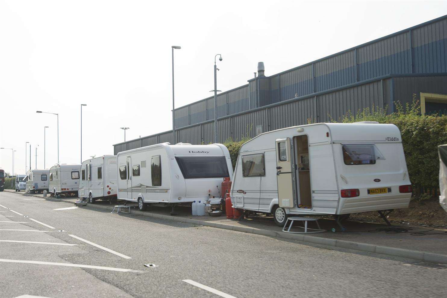 They moved from this spot on Swale Way on the Eurolink Industrial Estate after Kent County Council issued an eviction notice